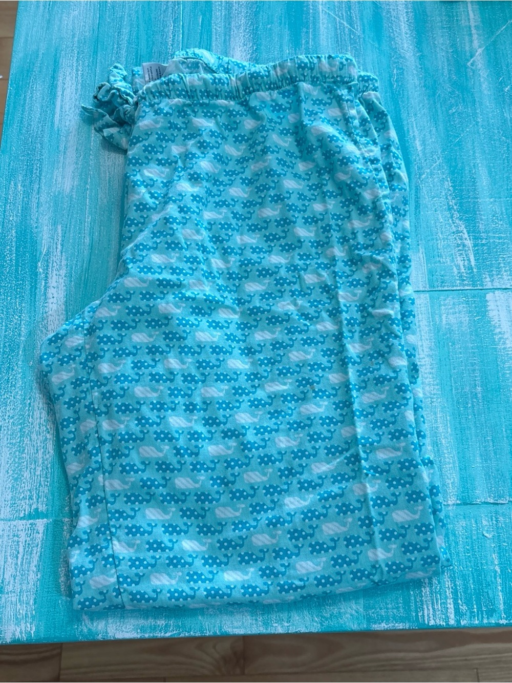 Vineyard Vines Aqua Whale Print Lounge Pants